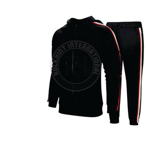 ชุดวอร์มผ้าโพลีเอสเตอร์ผสมคอตตอนเน้นความสบาย เนื้อผ้านุ่มทนทาน เหมาะสำหรับออกกำลังกาย ฟิตเนส วิ่งจ๊อกกิ้ง และกิจกรรมประจำวัน - Product Image 2