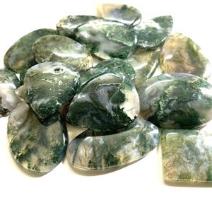 สร้อยคอคริสตัลรูปหัวใจอัญมณีทรงหลวมทำจากมอส - Product Image 4