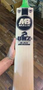 Bate de críquet MB Malik UMZ Black Dragon Edition de madera de sauce inglés, ligero, duradero, usado y recomendado por Sameer Minhas - Product Image 4