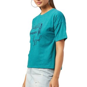 Camiseta Gráfica Transpirable Ecológica Inspiradora para Mujer, Camiseta de Algodón Estampada con Frases de Agradecimiento y Bendición, Informal, de Manga Corta - Product Image 3