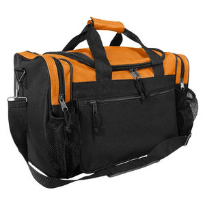 Nouvel Arrivage 2026 Sac de Sport Unisexe 30-40L en Polyester avec Fermeture Éclair, Poignée Souple et Sangle Réglable, Orange et Noir Uni Décontracté - Product Image 3