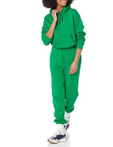 Sudadera con Capucha Verde para Mujer, Manga Larga, Color Sólido, Forro Polar Transpirable, Ropa de Otoño, Corte Regular, Jersey de Punto - Product Image 5