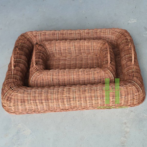 Bandeja de servicio de ratán de alta calidad, venta al por mayor, placa de cargador de vajilla, embalaje personalizado OEM de Vietnam - Product Image 1