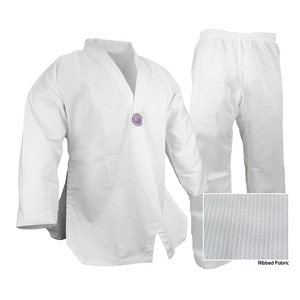 Uniforme d'arts martiaux personnalisé, Karaté Gi, Taekwondo Dobok, Jiu Jitsu, tenue d'entraînement en coton et polyester, légère, durable, vente en gros - Product Image 5