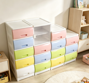 Cajonera de Plástico Blanca de 3 Niveles para Bebés, Organizador de Guardería Apilable, Torre de Almacenamiento para Ropa y Juguetes de Niños - Product Image 6