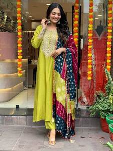 Wholesale Indian Pakistani Dresses Women Clothing Casual Fashion Buy Bulk Online Elegant Top Bottom with Dupatta <b>Set</b> 75798 - Product Image 1