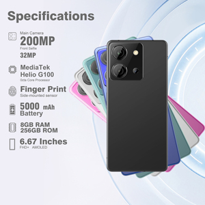 Smartphone S71 Android 15 4G LTE 6+128 Go Écran <span class=keywords><strong>Ultra</strong></span> 6,7 Pouces 120 Hz Téléphone Mobile de Jeu Huit Cœurs - Product Image 2