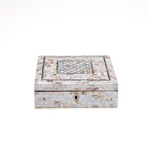Traditional Indian Jewelry <b>Trinket</b> Sea Shell Inlay <b>Box</b> Handcrafted Mother Pearl Inlay Eco-Friendly High Quality Modern Bedroom - Product Image 2