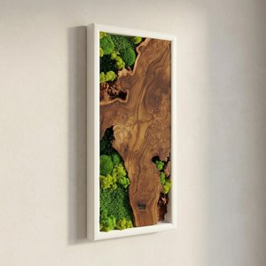 Decoración de pared de madera con textura de musgo, arte de madera premium, decoración biófila para interiores, arte de pared elegante inspirado en la naturaleza. - Product Image 3