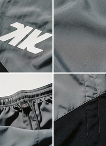 Pantalon cargo unisexe surdimensionné en nylon, coupe large, respirant, léger, avec logo personnalisé - Product Image 4
