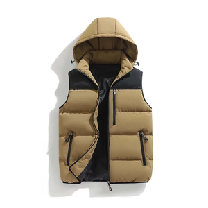 Gilet matelassé à col roulé pour homme personnalisé, sans manches, imperméable, coupe-vent, avec service OEM, grandes tailles disponibles - Product Image 4