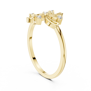 Floral <b>Diamond</b> <b>Ring</b> Lab Grown <b>Diamond</b> Flower <b>Ring</b> Yellow Gold Fine Jewelry Factory Supplier Wedding Gift Luxury <b>Ring</b> - Product Image 4