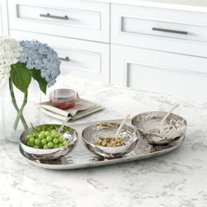 Luxury 3 Piece Metal Serving Bowl Set Copper Gold Silver Decorative Nut Snack Bowl Stainless Steel <b>Tabletop</b> Decor Salad Bowls - Product Image 3