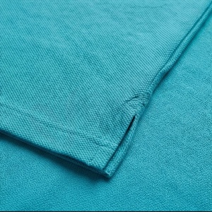Men's <b>Turquoise</b> Short Sleeve Polo <b>Shirt</b> Solid Knitted Casual Regular Fit Button Design - Product Image 5