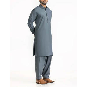 Nouveaux arrivages : ensemble shalwar kameez décontracté pour hommes, services OEM, style traditionnel, costumes shalwar kameez pour hommes en gros. - Product Image 2