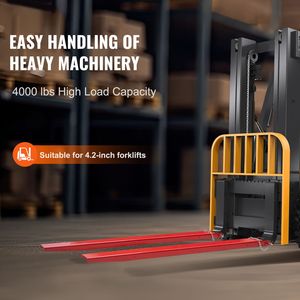 Estensioni per Forche da Pallet in Acciaio al Carbonio Resistenti, Lunghezza 82 Pollici, Larghezza 4,5 Pollici, per Carrelli Elevatori, 1 Paio - Nuove - Product Image 2