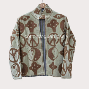 Hand Embroidered Women's Luxury Coat Handmade Velvet Suzani Eco-Friendly Winter <b>Boho</b> for Party Wear - Product Image 1