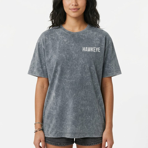 เสื้อยืดครอปท็อปพิมพ์ลายกราฟิกสไตล์สาวๆ ทรงหลวม แขนสั้น สำหรับผู้หญิง รับผลิตตามสั่งพร้อมสกรีนโลโก้แบบขายส่ง - Product Image 4