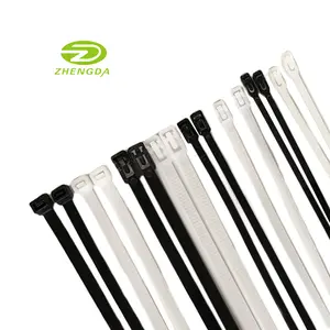 ZD China factory pa 66 heavy duty cable tie plastic fasten supplier cable clamp strap wraps 7.6*300mm zip ties