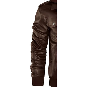 Veste en cuir décontractée pour homme, en cuir véritable, pour l'hiver, avec logo sur le devant, réversible et chauffante, imperméable, qualité supérieure 100% - Product Image 3