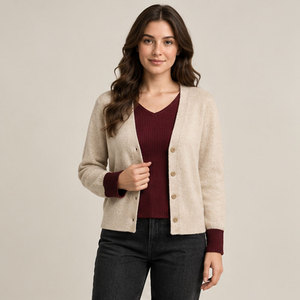 Ensembles Jumeaux Haut de Gamme Tendance pour Femme – Tenues Assorties Élégantes Hiver, Couleur Unie, Décontractées, 100% Coton/Laine, Finition Douce, Fournisseur Élégant - Product Image 1