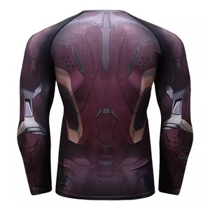 T-shirt de sport anti-UV pour homme, respirant, compressif, séchage rapide, pour course à pied, gym, fitness, entraînement, vêtements de sport - Product Image 3