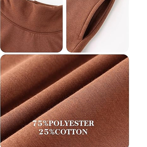 Sweat-shirt à col montant pour femme, décontracté, 100% coton molletonné, surdimensionné, écologique, séchage rapide, 380g, manches longues, hiver, automne - Product Image 5