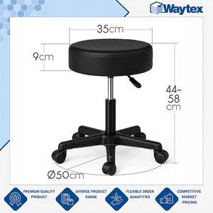 Top Selling Excellent Quality Lightweight Synthetic <b>Leather</b> (PU/PVC) Foam TOLLA Rolling Work Stool for Daily <b>Office</b> Use - Product Image 6