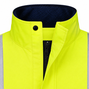 Veste de sécurité réfléchissante haute visibilité, résistante à l'eau, jaune, vert, marine, veste de travail logistique, vente en gros personnalisée, veste pour hommes 300D Shell - Product Image 5