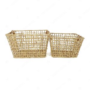 ตะกร้า PU เก็บของผักตบชวาแบบเปิดโล่งผลิตภัณฑ์จัดระเบียบบ้าน - Product Image 2