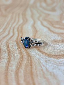 Natural Labradorite Marquise Leaves <b>Ring</b> 925 Sterling Silver Handmade Flower <b>Ring</b> - Product Image 3