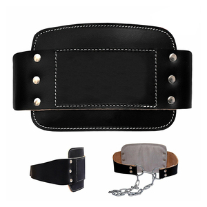 Cinturón de Cuero Genuino Profesional con Cadena Metálica Ajustable para Entrenamiento de Fuerza, Fisicoculturismo y Levantamiento de Pesas - Product Image 4