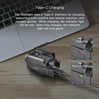 Lampe torche tactique OCSHARK GL18 NEW, poids léger, laser vert 5mW, haute luminosité, laser vert de haute qualité, lampe tactique.