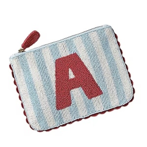 Handmade Mini Seed Beaded Animal Print Lobster Style Coin <b>Purse</b> Coin Collecting <b>Key</b> Card Case Gift Pouch Small Saving Pouch - Product Image 2