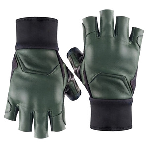 <b>Half</b> Finger Lightweight for Closure Gym Gloves PU Leather Adjustable Wrist Strap Non <b>Slip</b> Breathable Unisex Hand Grips for - Product Image 2