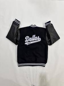 Chaqueta universitaria de béisbol para hombre, estilo vintage, personalizada, de moda, con cremallera y mangas de poliéster, tipo bomber, al por mayor - Product Image 6