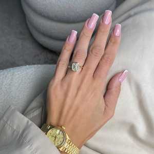 Bague en or 18 carats avec diamant de laboratoire taille émeraude de 3 carats pour femme |   Bague de fiançailles de luxe tendance certifiée IGI |   Mariage élégant - Product Image 3