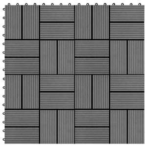 11 Uds. Azulejos de cubierta WPC 11,8 "x 11,8" 1 m² Color gris - Product Image 1