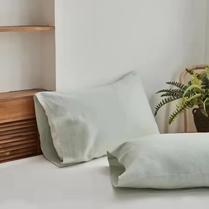 Parure de draps de haute qualité en lin français, ensemble de literie en lin lavé à la pierre, draps plats et housses de matelas - Product Image 5