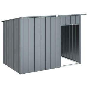 Nichoir pour chien en acier galvanisé anthracite 60,2 x 35,8 x 43,3 pouces, cage et maison pour animaux de compagnie - Product Image 2