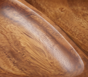 Plateau de service ovale en bois moderne, fait main, design minimaliste, vaisselle en bois massif pour la présentation des aliments et des fruits - Product Image 2