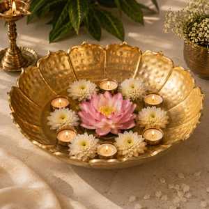 Urli de hierro, cuenco decorativo de hierro, urli de hierro para el hogar, centro de mesa de hierro, cuenco decorativo de hierro, macetero de hierro - Product Image 1