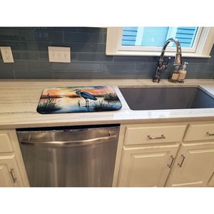 Blue Heron Setting Sun Dish <b>Drying</b> <b>Mat</b> Pad 14 X 21" Multicolor Absorbent Countertop Dish Drainer <b>Kitchen</b> Counter <b>Mats</b> & Pads - Product Image 3