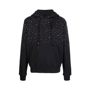 Men’s <b>Rhinestone</b> Oversized Hoodie Black Crystal Studded Streetwear Sweatshirt <b>Rhinestone</b> <b>Hoodies</b> Men Women - Product Image 6