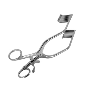 Écarteur cérébellaire 200 mm 7x7 à pointes angulées en acier inoxydable, instrument chirurgical orthopédique manuel de précision - Product Image 4