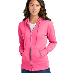 เสื้อฮู้ดซิปผู้หญิง น้ำหนักเบา แห้งเร็ว สีพื้น รับสกรีนโลโก้ เสื้อฮู้ดซิปสำหรับผู้หญิง ราคาสมเหตุสมผล รับผลิตแบบ OEM - Product Image 2