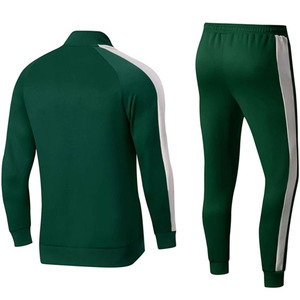Unisex Green Winter Tracksuit Full Zip Long Sleeve Set Four-Way Stretch Lightweight Quick Dry with Side Pockets - Product Image 2
