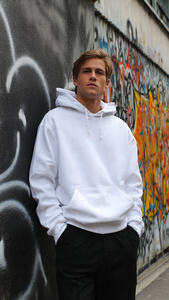 Sudadera con Capucha Oversize para Hombre, Estilo Urbano de Invierno, Hombros Caídos, Forro Polar de 500 GSM, Sudadera Pesada - Product Image 4