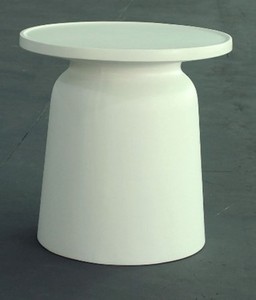 <b>White</b> <b>Round</b> Coffee <b>Table</b> Modern Concrete Side <b>Table</b> Living Room Outdoor Accent <b>Table</b> - Product Image 1