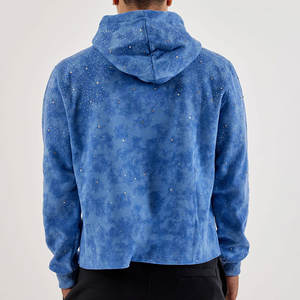 Sweat-shirts à strass, fabrication OEM, sweat-shirt en molleton de coton avec design en pierres brillantes, personnalisation de la marque disponible - Product Image 3